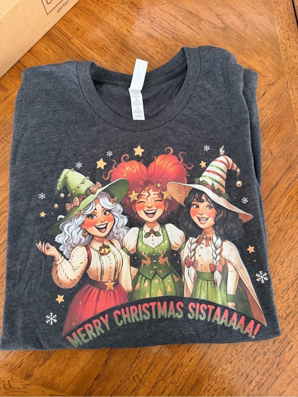 Hocus Pocus - Merry Christmas Sisters Graphic Tee - Dark Gray - XL